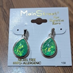 Main Street Green Teardrop Earrings/ BUNDLE ONLY